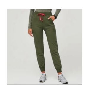 Figs Dark Olive High Waisted Zamora Joggers
